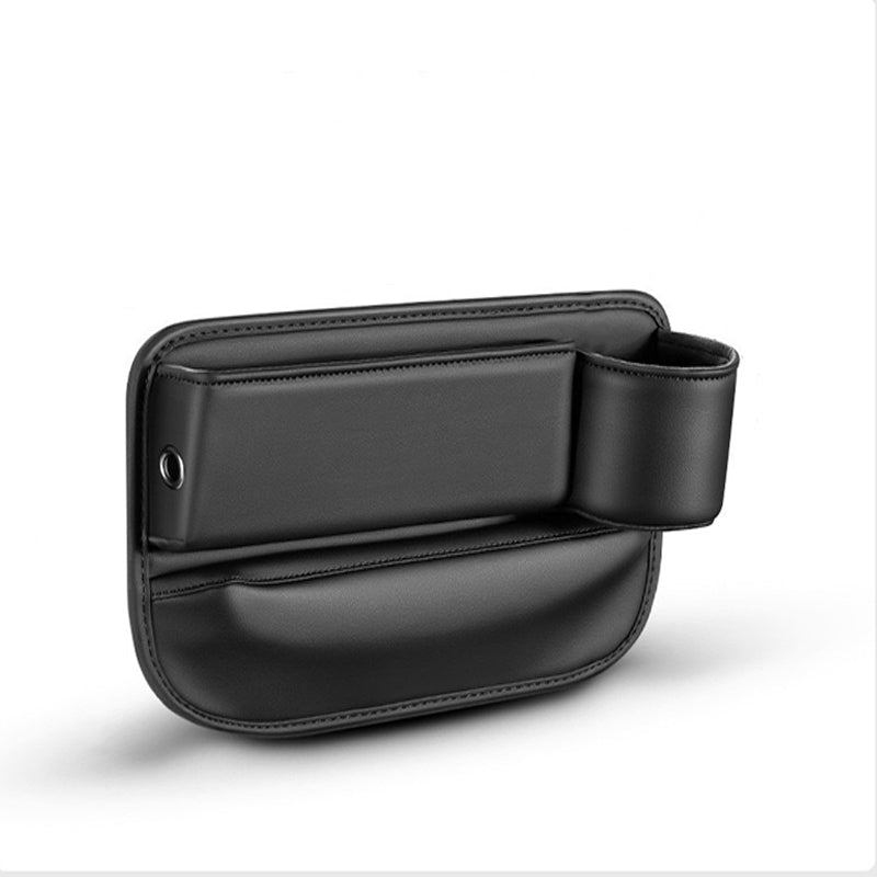 Leather car seat gap filler organizer