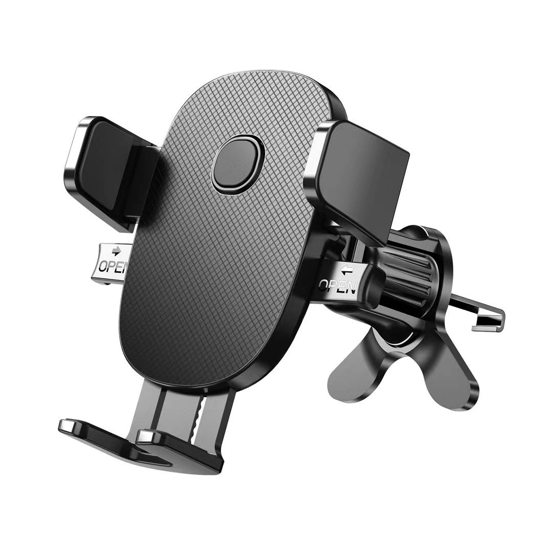 Air vent car phone holder with spring-loaded cradle