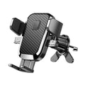Black car air vent phone holder with hook clip - view 4