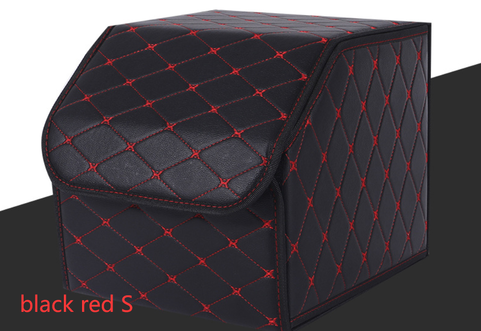 Quilted leather foldable trunk organizer box - view 4