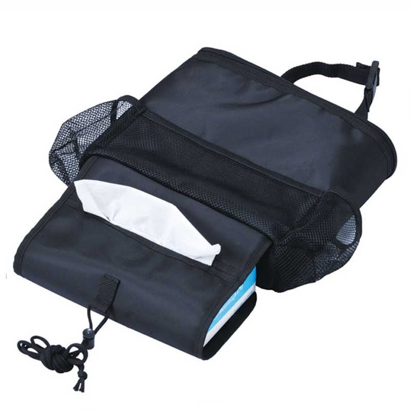 Insulated car seat back organizer with bottle pockets