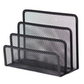 Mesh Desk File Organizer - 3-Slot Letter Sorter
