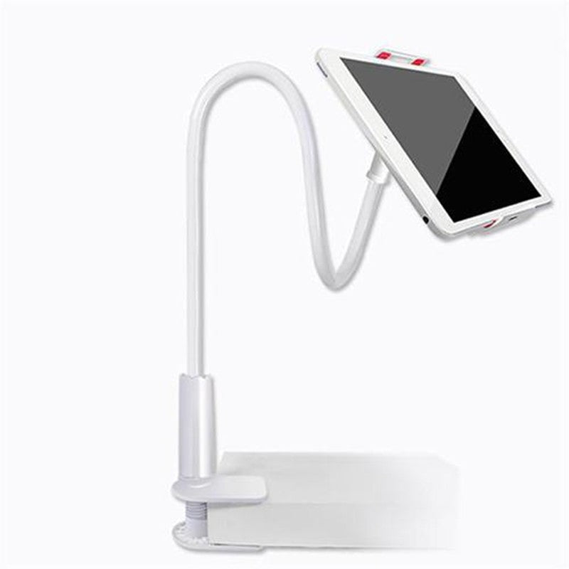 Flexible gooseneck phone and tablet holder - White