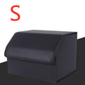 Quilted leather foldable trunk organizer box - view 2