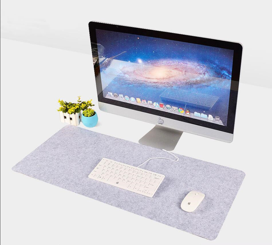 Felt desk mat and mouse pad