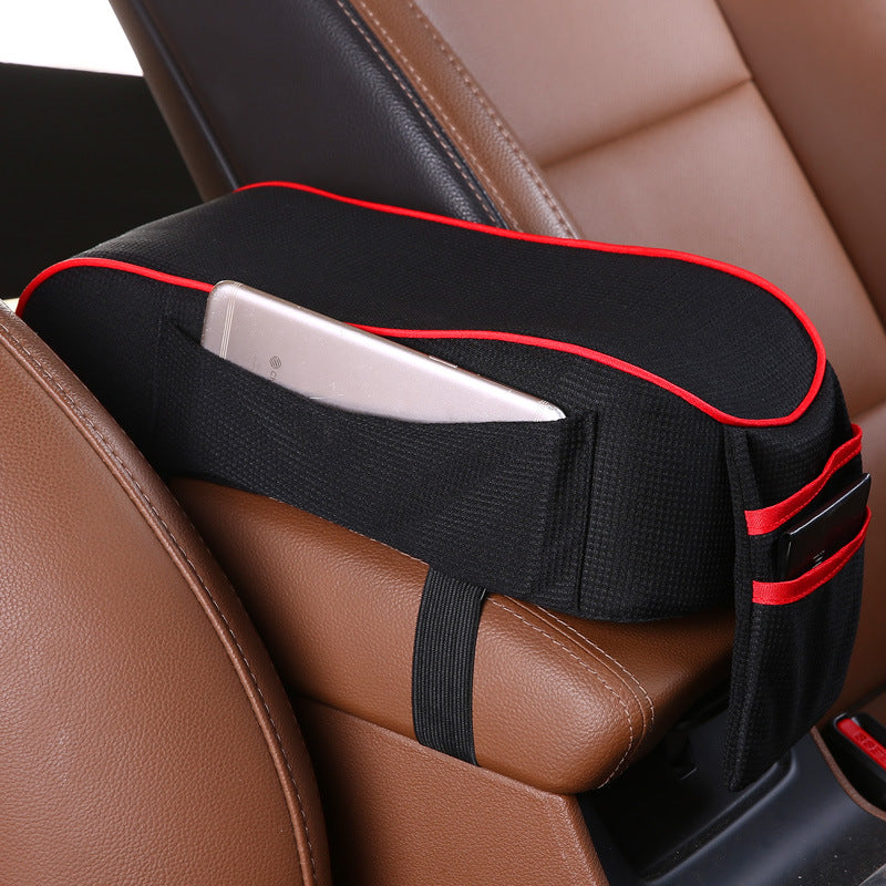 Car center console armrest cushion with side pocket - view 8