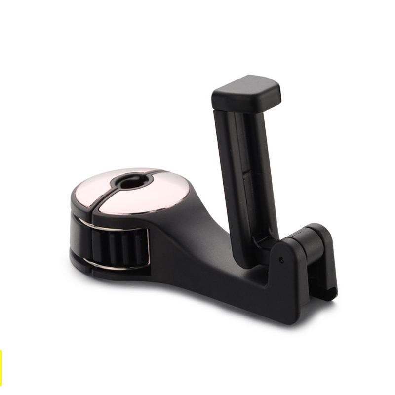 Car headrest hook with fold-out phone holder - view 6