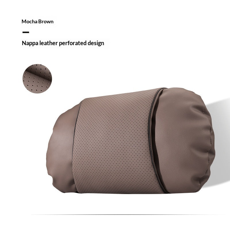 Leather-style car headrest neck pillow - view 4