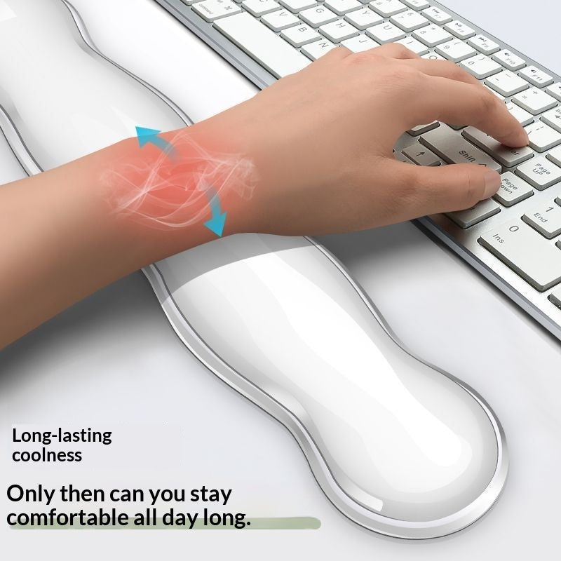 Clear silicone wrist rest