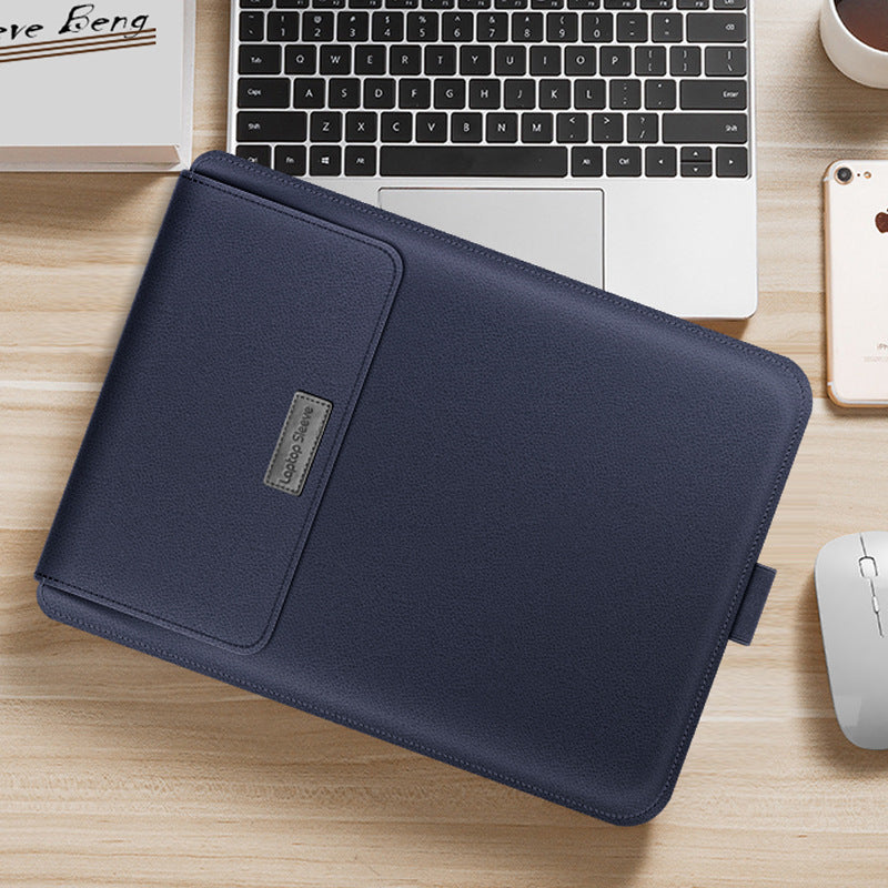 PU leather laptop sleeve with front pocket - view 5