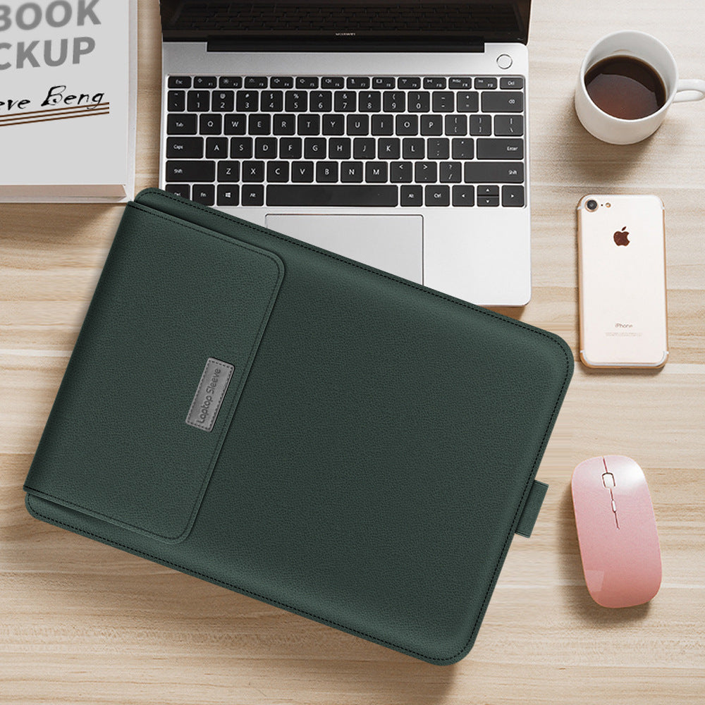 PU leather laptop sleeve with front pocket - view 8