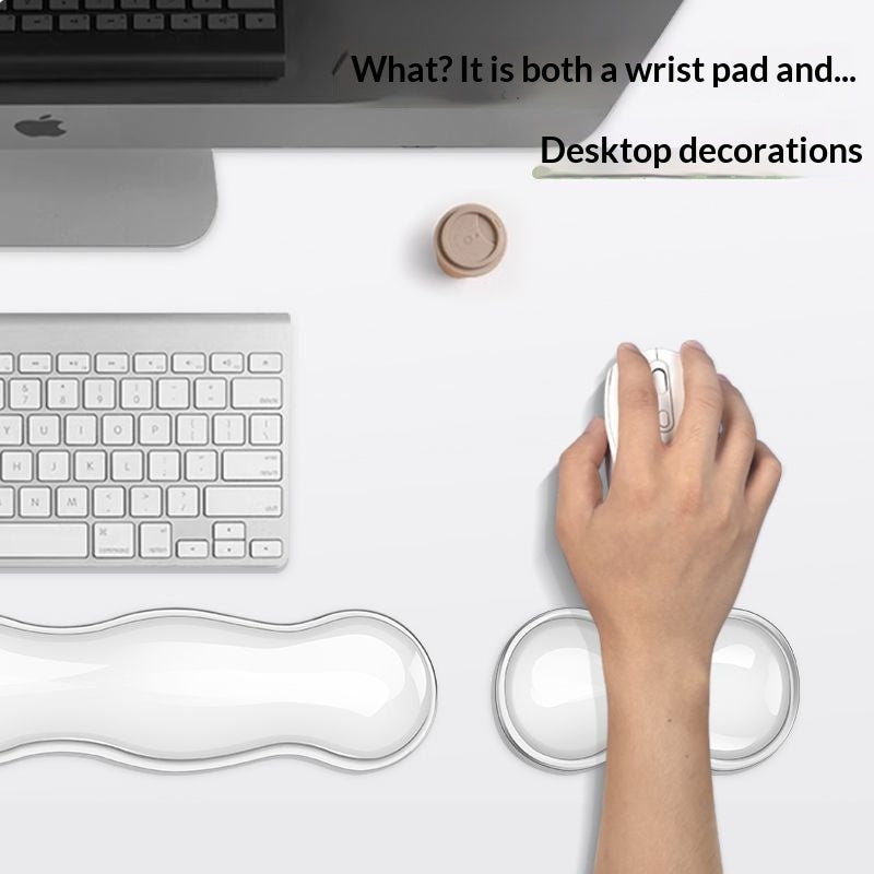 Clear silicone wrist rest