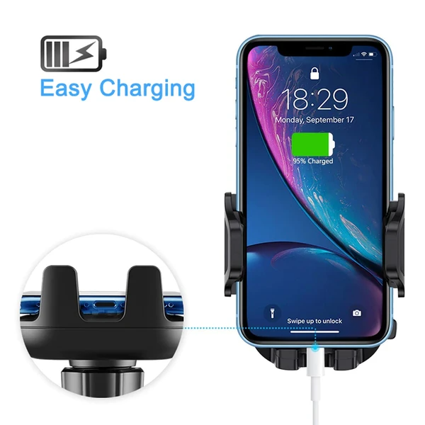 Windshield and air vent car phone mount