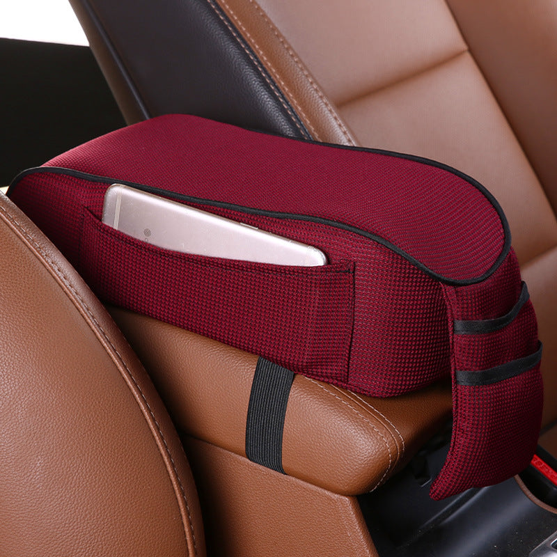 Car center console armrest cushion with side pocket - view 4