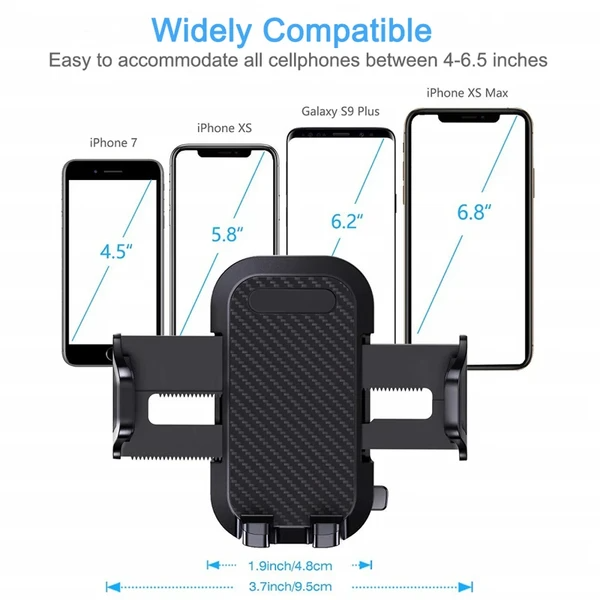 Windshield and air vent car phone mount