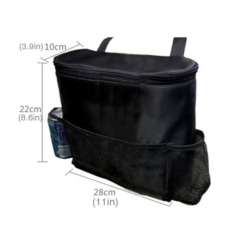 Insulated car seat back organizer with bottle pockets - view 4