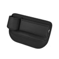 Leather car seat gap filler organizer - Black / Driver Seat