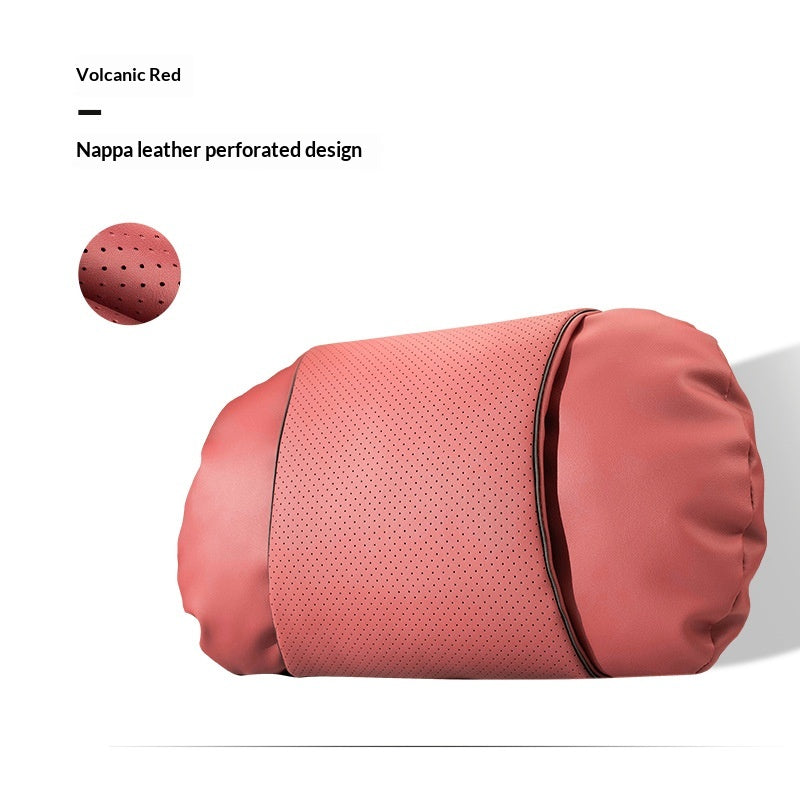 Leather-style car headrest neck pillow - view 3