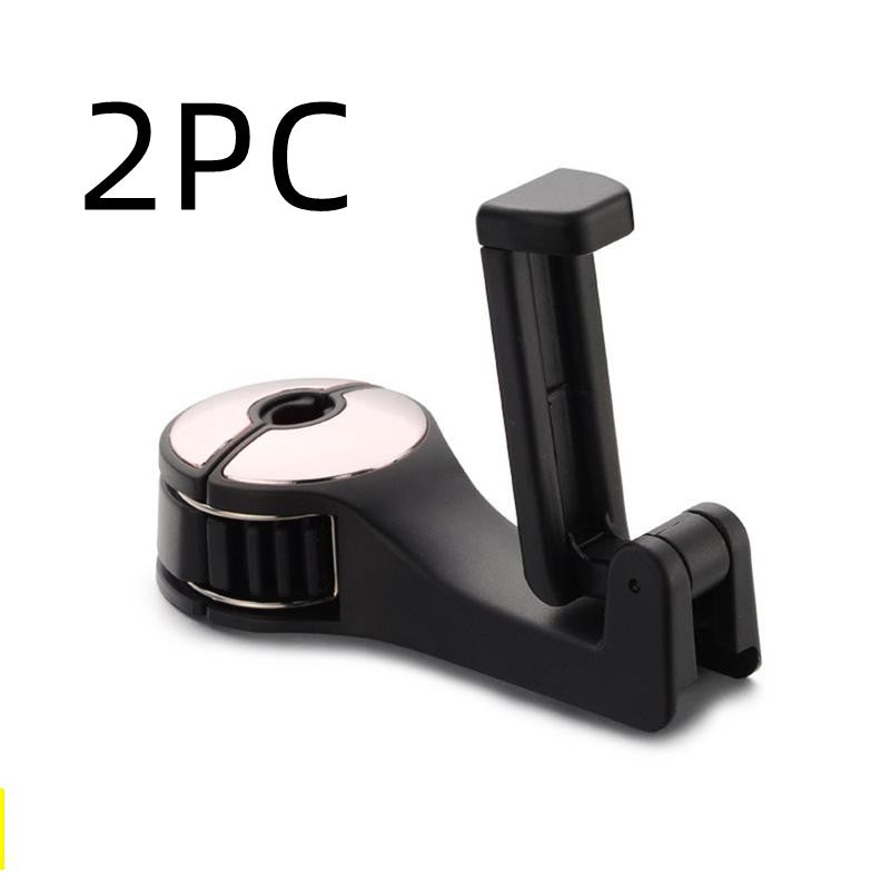 Car headrest hook with fold-out phone holder - view 4