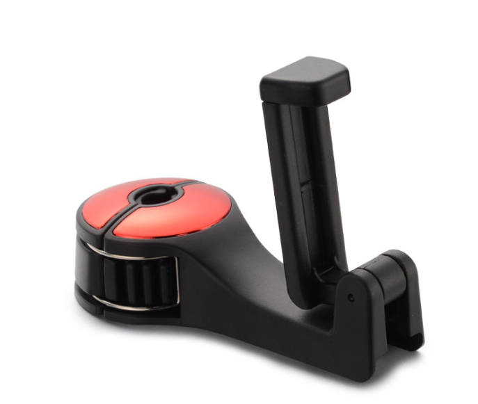 Car headrest hook with fold-out phone holder - view 7