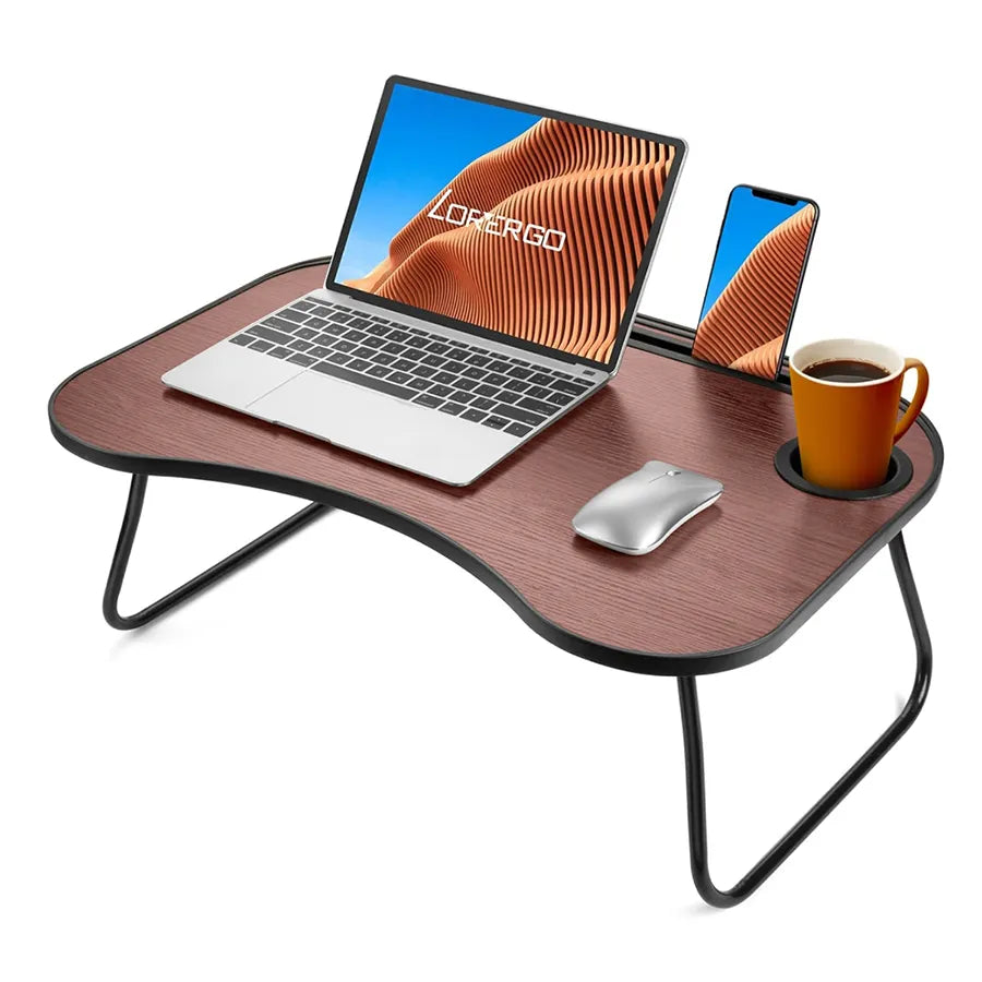 Foldable wooden lap desk