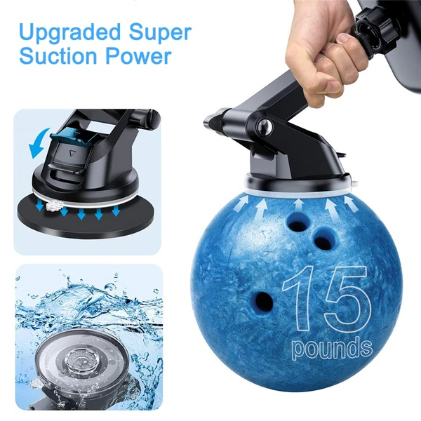 Windshield and air vent car phone mount