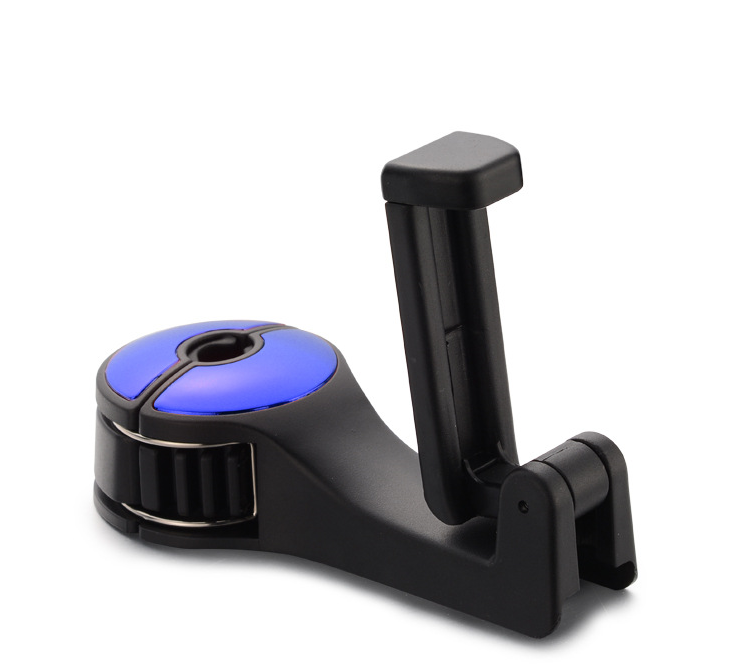 Car headrest hook with fold-out phone holder - view 8