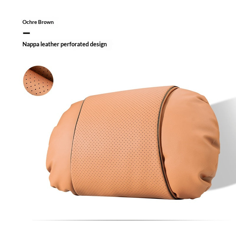 Leather-style car headrest neck pillow - view 6