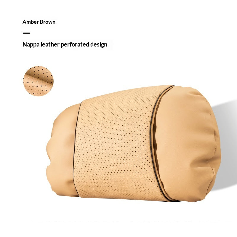 Leather-style car headrest neck pillow - view 7