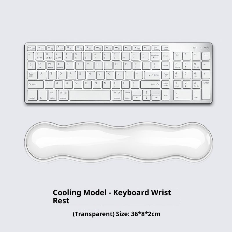 Clear silicone wrist rest - Clear white / Keyboard wrist rest