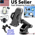 Windshield and air vent car phone mount